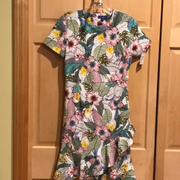 New APT 9 Colorful Floral Knit Dressss - Picture 1 of 7